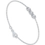 Diamond Three Stone Honeycomb Chain Bracelet (5/8 ct. t.w.) in 14k White Gold