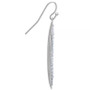 Pave Crystal Elongated Drop Wire Earrings Set in Sterling Silver. Available in Clear or Multi