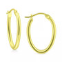 Polished Oval Small Hoop Earrings, 15mm, Created for Macy's