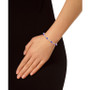 Amethyst and White Topaz Bracelet (3-5/8 ct. t.w and 2 ct. t.w) in Sterling Silver