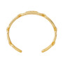 14K Gold Plated Frozen Empire Link Cuff Bracelet