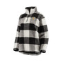 Women's Black, White Pittsburgh Penguins Plaid Sherpa Quarter-Zip Jacket