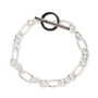 Open Link Logo Toggle Bracelet in Sterling Silver