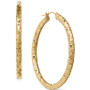 Diamond-Cut Hoop Earrings in 14k Gold