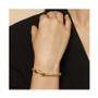 Rock Panther Head Bracelet 7.5" In 18K Yellow Gold
