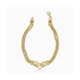 Rock Panther Head Bracelet 7.5" In 18K Yellow Gold