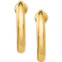 Polished Clip-On Hoop Earrings in 14k Gold