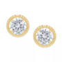 Children's Cubic Zirconia Screw Back Stud Earrings in 14k Gold