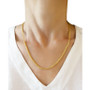 Square Wheat Link 20" Chain Necklace in 14k Gold