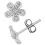 Diamond Accent Flower Stud Earrings in 10k Gold