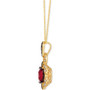 Pomegranate Garnet (2-3/4 ct. t.w.) & Diamond (1/2 ct. t.w.) Pendant Necklace in 14k Gold, 18" + 2" extender
