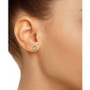 Labradorite Stud Earrings in 14k Gold (Also in Onyx & Turquoise)