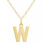 Initial Pendant Necklace with 18" Chain in 14k Yellow Gold
