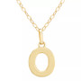 Initial Pendant Necklace with 18" Chain in 14k Yellow Gold