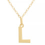 Initial Pendant Necklace with 18" Chain in 14k Yellow Gold