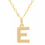 Initial Pendant Necklace with 18" Chain in 14k Yellow Gold