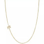 Diamond Initial Side Pendant Necklace (1/20 ct. t.w.) in 14k Gold, 16" + 2' extender