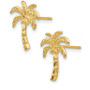Palm Tree Stud Earrings in 14k Gold