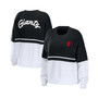 Women's Black, White San Francisco Giants Chunky Pullover Sweatshirt
