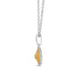 Sunny Yellow Diamond (3/8 ct. t.w.) & Vanilla Diamond Accent Starflower Pendant Necklace in Platinum & 14K Gold