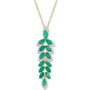Emerald (2-1/2 ct. t.w.) & Diamond (1/5 ct. t.w.) Vine 18" Pendant Necklace in 14k Gold