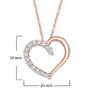 Diamond Heart Pendant Necklace (1/2 ct. t.w.) in Sterling Silver, 16 inches + 2 inch extender