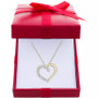 Diamond Heart Pendant Necklace (1/2 ct. t.w.) in Sterling Silver, 16 inches + 2 inch extender