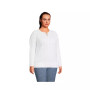 Women's Plus Size Drifter Cotton Cable Lace Up Sweater Top
