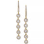 Diamond Halo Linear Drop Earrings (1-1/2 ct. t.w.)