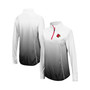 Women's Black Louisville Cardinals Magic Ombre Quarter-Zip Raglan Jacket
