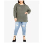 Trendy Plus Size Romance Round Neck Sweater