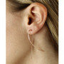 Cross Over Wire Sweep Earrings Set in 14k White, Yellow or Rose Gold
