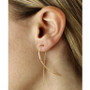 Cross Over Wire Sweep Earrings Set in 14k White, Yellow or Rose Gold