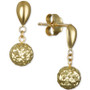 Textured Drop Earrings in 10k Gold