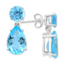 Blue Topaz Drop Earrings (9-1/4 ct. t.w.) in Sterling Silver