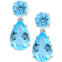 Blue Topaz Drop Earrings (9-1/4 ct. t.w.) in Sterling Silver