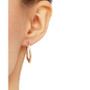 Textured V Hoop Earrings in 14k Gold