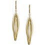 Orbital Open Navette Drop Earrings in 10k Gold