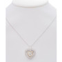 Diamond Accent Two-Tone Heart Pendant Necklace in Sterling Silver and 10k Gold