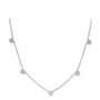 Diamond Dangle Cluster Statement Necklace (1 ct. t.w.) in 14k White Gold or 14k Two-Tone (14k Gold & 14k White Gold) 16" + 2" extender