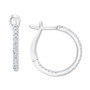 Diamond In & Out Hoop Earrings (1/4 ct. t.w.) in 10K White Gold