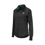 Women's Heathered Black Oregon Ducks Bikram Quarter-Zip Pullover Jacket