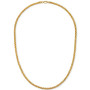 Polished Square Wheat 20" Chain Necklace (3mm) in 14k Gold