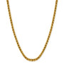 Polished Square Wheat 20" Chain Necklace (3mm) in 14k Gold