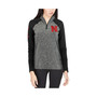 Women's Gray and Black Nebraska Huskers Finalist Quarter-Zip Pullover Jacket