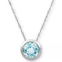 Birthstone 18" Bezel Pendant Necklace in 14k Gold