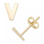 Initial Stud Earrings in 10k Gold