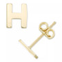 Initial Stud Earrings in 10k Gold