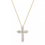 Diamond Cross 16"-18" Pendant Necklace (1/2 ct. t.w.) in 14k White Gold or 14K Gold