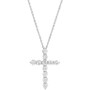 Lab Grown Diamond Cross Pendant Necklace (2 ct. t.w.) in 14k White Gold, 16" + 2" extender